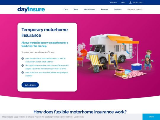 Dayinsure Temporary Motorhome Insurance